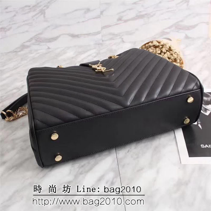 YSL聖羅蘭 經典款 互扣式金屬YSL標誌 原版南非皮肩背包 F26587 YAS1070